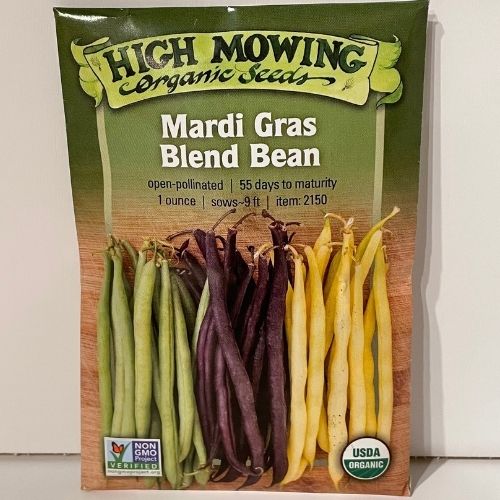 Organic Mardi Gras Blend Bean Open Pollinated Seeds