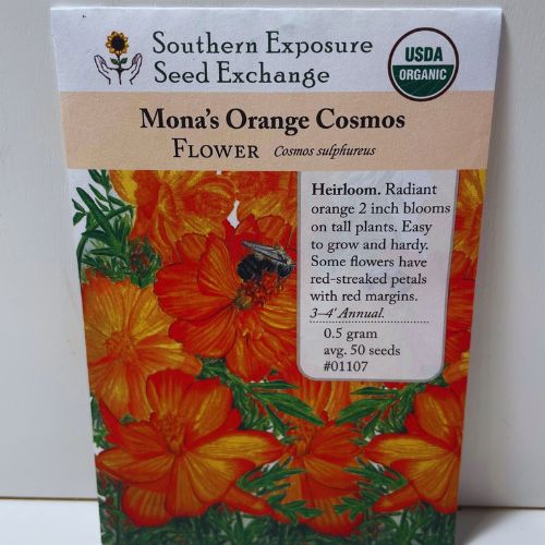 Mona's Orange Cosmos, Organic Seeds