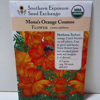 Thumbnail for Mona's Orange Cosmos, Organic Seeds