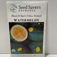 Thumbnail for Organic Moon & Stars Yellow Watermelon heirloom open pollinated seeds