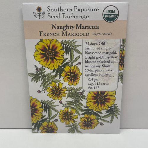 Naughty Marietta French Marigold Seeds, Organic