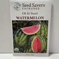 Thumbnail for Organic Oh So Sweet Watermelon Heirloom Open Pollinated Seeds