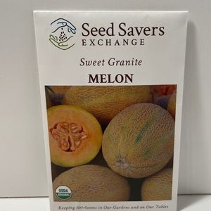 Organic Sweet Granite Melon Heirloom Open Pollinated Seeds