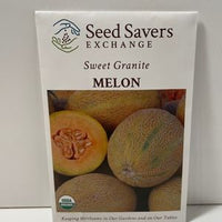 Thumbnail for Organic Sweet Granite Melon Heirloom Open Pollinated Seeds