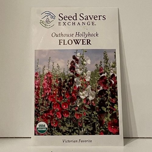 Organic Outhouse Hollyhock Flower Heirloom Seeds