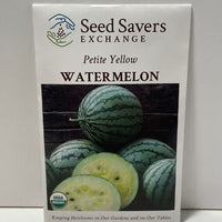 Thumbnail for Organic Petite Yellow Watermelon Heirloom Open Pollinated Seeds