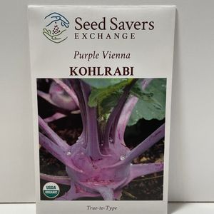 Organic Purple Vienna Kohlrabi Open-Pollinated Seeds