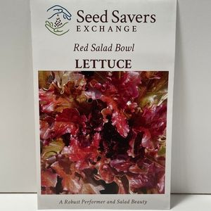 Red Salad Bowl Lettuce Heirloom Open-Pollinated Seeds