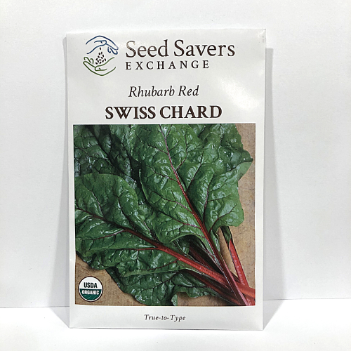 Rhubarb Red or Ruby Red Swiss Chard, Organic,