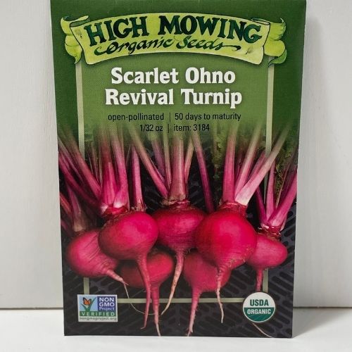 Organic Scarlet Ohno Revival Turnip Open Pollinated Seeds