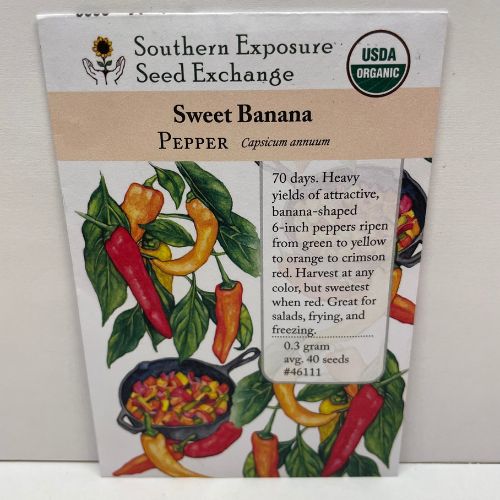 Sweet Banana Pepper, Organic