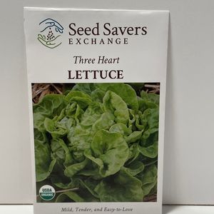 Organic Three Heartl Lettuce Heirloom Open-Pollinated Seeds