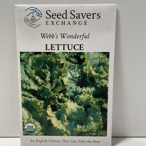 Organic Webb's Wonderful Lettuce Heirloom Open-Pollinated Seeds