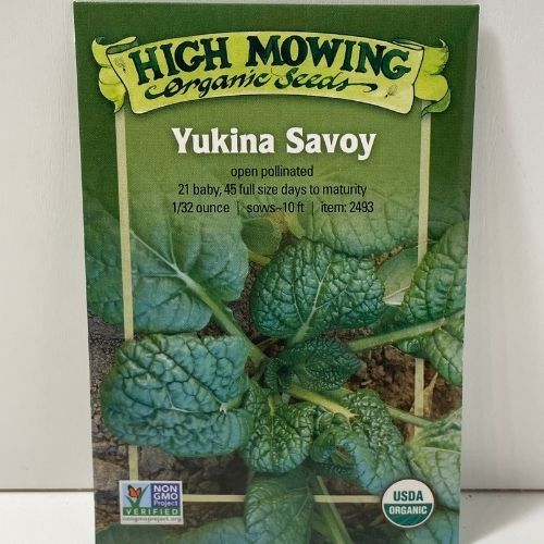 Organic Yukina Savoy Asian Greens Open Pollinated Seeds